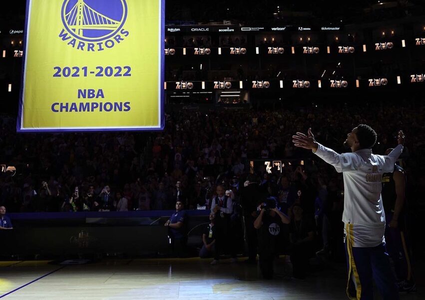 Warriors celebrate ring night, beat the Lakers 123-109